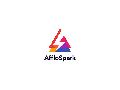 AffloSpark Logo a logo as logo branding flash lightning logo spark triangles
