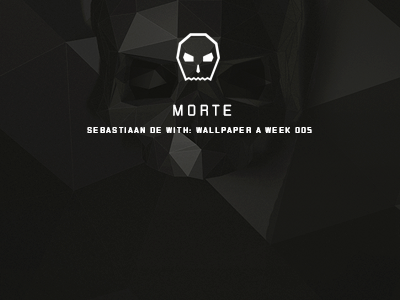 WPAW 5: Morte black dark faceted low matte morte poly polygon skull wallpaper wpaw
