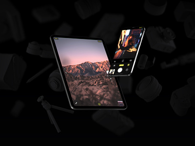 Halide 2.2 — for iPad and iPhone app app design black camera camera app camera icon cameras dark design halide icons ipad iphone photography render ui