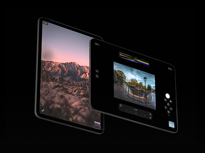 Halide for iPad — Pro View app app design apple black camera camera app icon icons ipad ipad pro ipadpro iphone pro product ui ui design uidesign