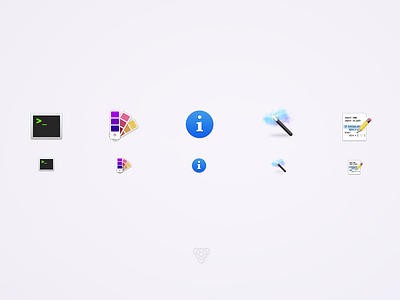 Yosemite toolbar icons