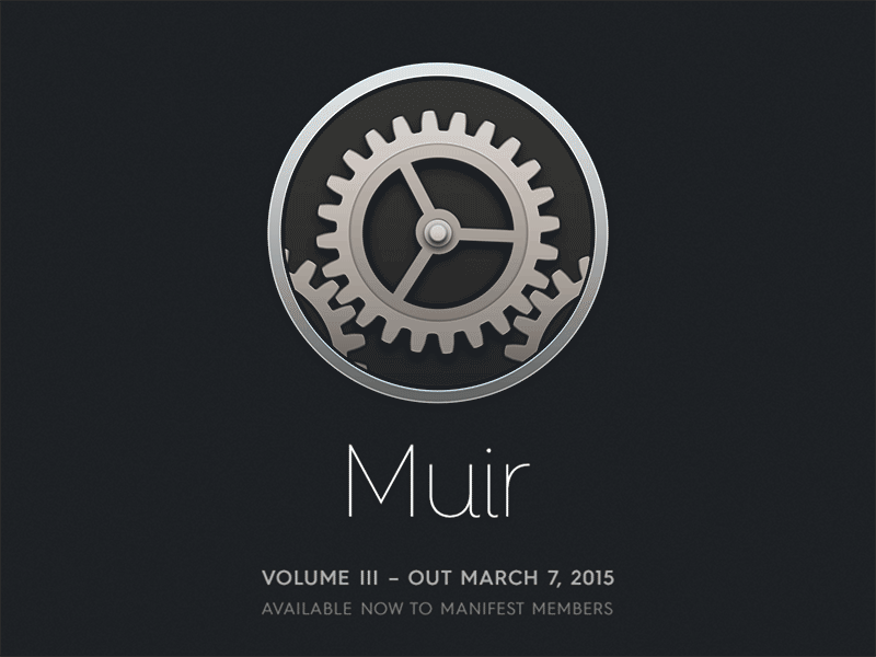 Coming soon: Muir Volume 3 gears icon icons muir os preferences settings system x yosemite