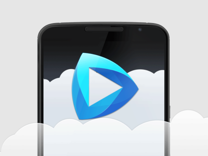 CloudPlayer by doubleTwist android blue cloudplayer icon play reuleaux triangle
