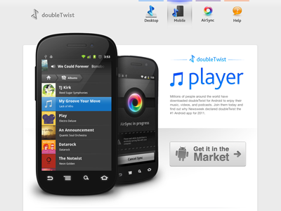 Player android blue color