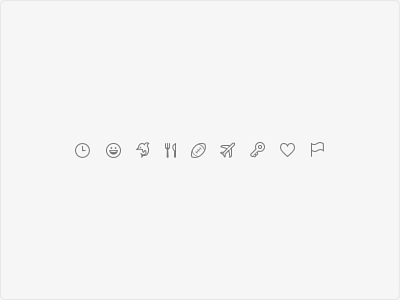 Nylas N1 Emoji Picker Category Icons - @1x By Sebastiaan De With ️ For 