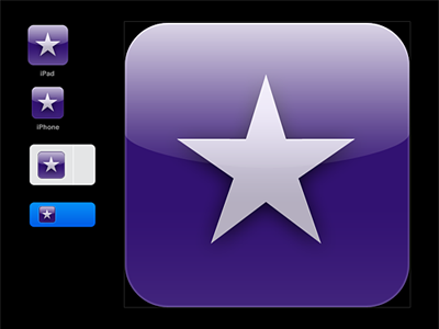 iPhone / iPad Icon PSD Template download icon iphone psd purple template