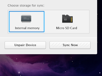 Storage Selection mac memory os osx storage syncing x
