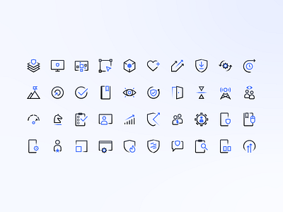 Secure Group Icon Set brand branding design graphic graphic design icon iconography icons