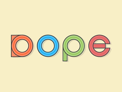 Dope design dope font letter logo