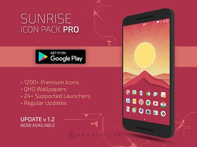 Sunrise Pro Preview adaptivesoul design eclipse emblem graphic icon icons logo moonrise sunrise system wallpaper