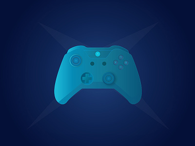 Xbox blue game geek illustration illustrator jeuxvidéos videogames xbox