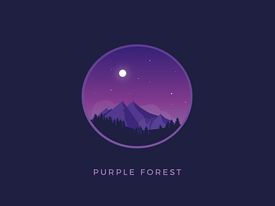 Purple Forest design forest illustration illustrator purple