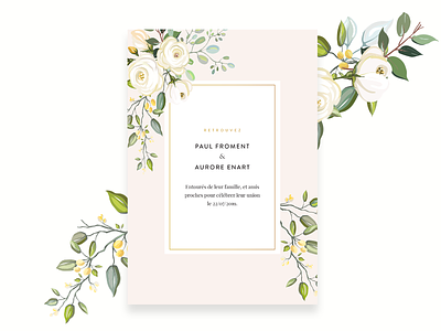 Wedding design flowers illustration illustrator indesign print typography wedding