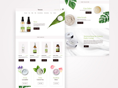 Breen brand branding cosmetics design illustrator logo organic typography ui ux vector web webdesign