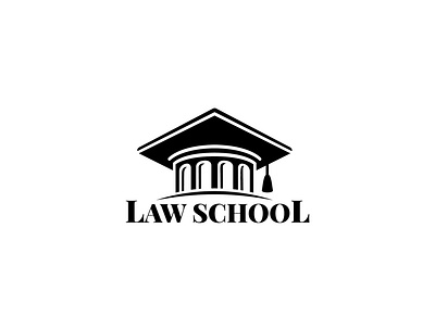 Law School Logo colonade column design education graphic design hat illustrator law firm law school lawyers lecture logo study vector