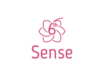 6th Sense - Beauty Salon design flower graphic design illustrator logo spa studio vector