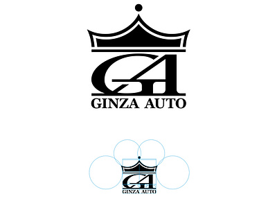 Ginza Auto auto car car dealer crown ginza graphic design logo premium vector