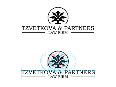 Tzvetkova & Partners branding design floral illustrator law law firm logo logodesign vector