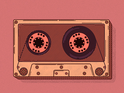 Casette casette illustration illustrator music retro retro design vector vintage vintage art