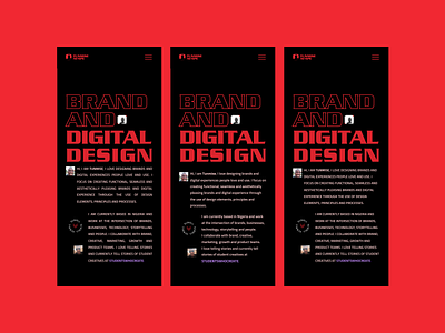 Portfolio Mobile View brand design personal brand personal portfolio portfolio portfolio design ui design ux design website design