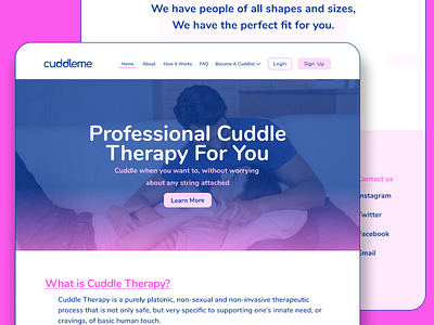 Cuddleme Landing Page