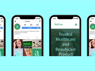 AniCare Brand Design 3 beautycare brand brand design branding healthcare brand social media assets