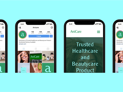 AniCare Brand Design 3 beautycare brand brand design branding healthcare brand social media assets