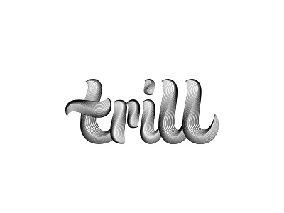 Trill 3d adobeillustrator blend tool lettering old timey language simple trillest trueandreal