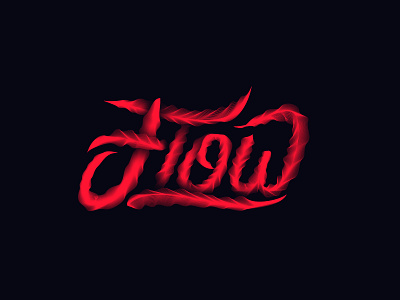 Flow adobeillustrator blending tool lettering typography