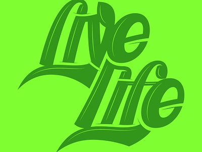 Life is an Interesting Journey adobe illustrator green lettering life live life typeart typedesign