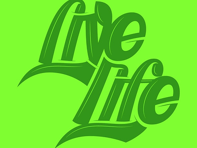 Life is an Interesting Journey adobe illustrator green lettering life live life typeart typedesign