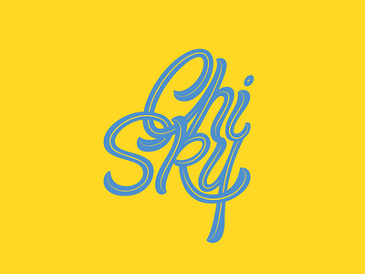 Chicago Sky adobe illustrator basketball chicago chicago sky creative hoops lettering playoffs type art typography watchmework wnba