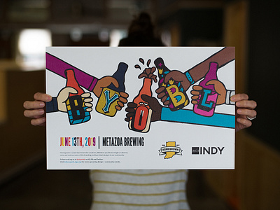 AIGA Bring Your Own Beer Label Event Poster beer beer art beer label beer labels branding identity illustration