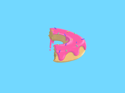 Doughnut? 2020 36days 36daysoftype 3d bite design donut doughnut dribbble fun illustration letters procreate procreate app typedesign ui