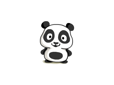 Panda animation character design