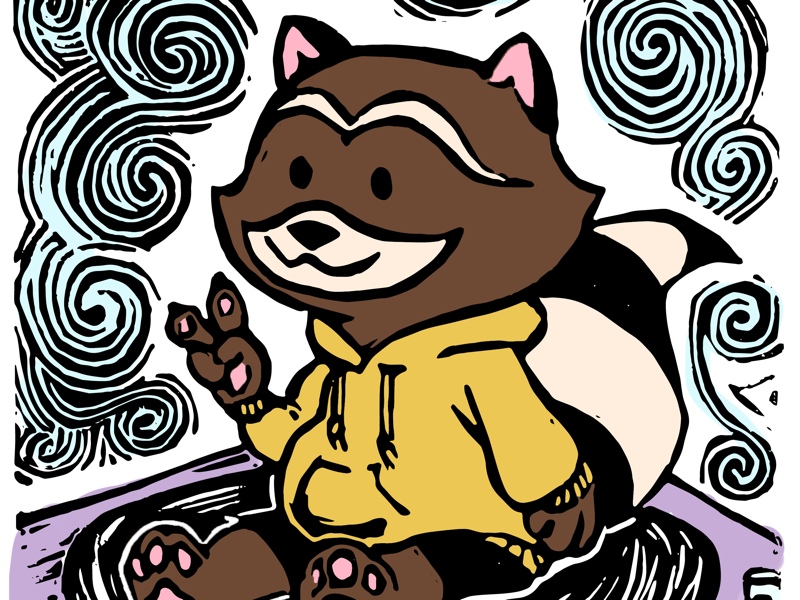 Chillhop Raccoon Fanart , Chillhop Essentials Spring 2024 Fine Art ...