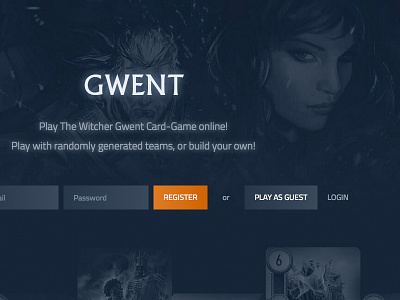 Gwent Fangame game ui web webdesign witcher