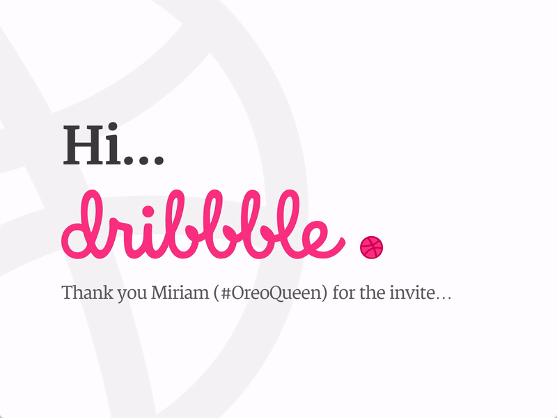 Hi Dribbble... @firstshot @motion graphics @typography