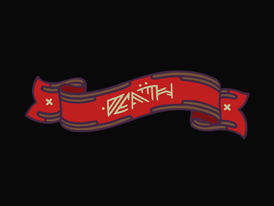 Death death flow flowy illustration ribbon runes type