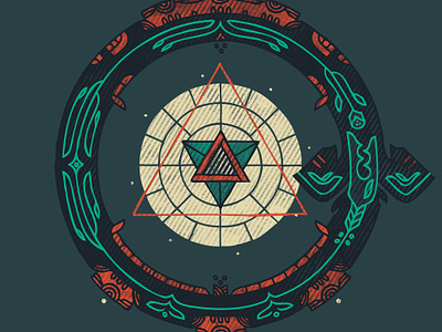 Eternity apparel circles geometry geometry geometric illustration ouroboros snake stheart triangles tshirtdesign