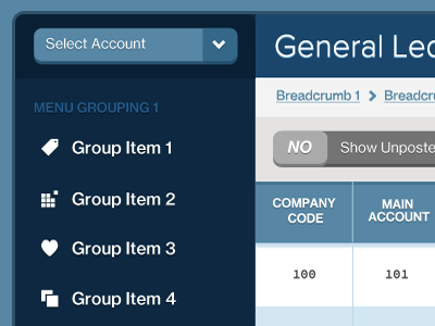 General Ledger Flat UI