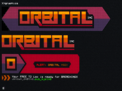 Hackmud Orbital Inc Logos ascii console art hackmud orbital orbital inc text art unicode