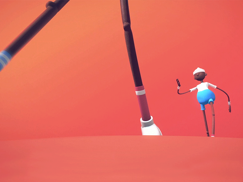 keep walkin 3d animation character color illustration motion design walk-cycle