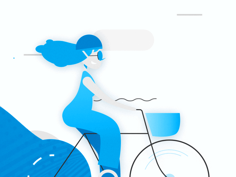 City Cycling animation character design illustration motion design vector