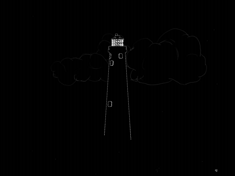 A Visual History of Light: Lighthouse 3d black and white blender cg computer graphics light line visual history