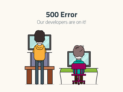 500 Error 500 character error illustration people vector