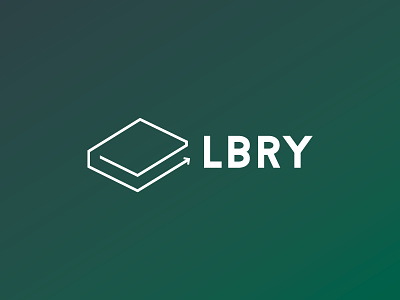 lbry logo bitcoin bittorrent book crypto currency data emerald gradient lbry library logo protocol vector
