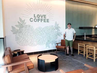 Starbucks | Wall Art | Lakeland Fl bumpgalletta coffee coffee art minimalist mural murals starbucks wallart