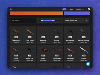 E-Commerce store selling virtual items csgo e commerce e commerce store shopping virtual items web