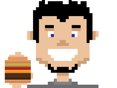 Mmm bit burgers. 8 bit burger illustrator pixel vector